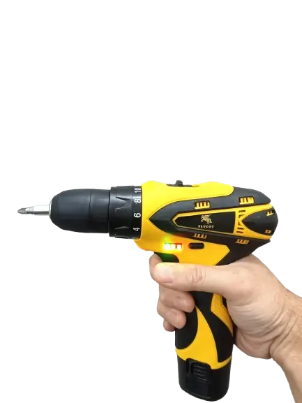 FLYCUT 12V Cordless Screwdriver and Drill Set - 25pcs, Two-Speed, Compact and Powerful - 1350 RPM - Reversible switch Multi-Torque Clutch, 10mm Keyless Chuck - 2x1.5Ah Battery My Store